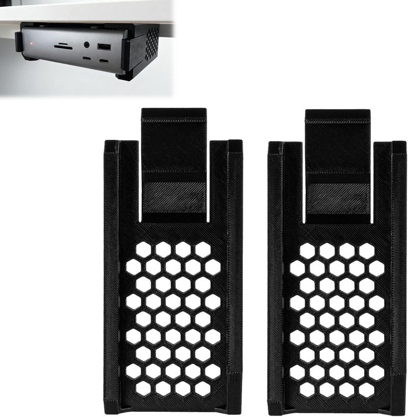 CeoNic Under Desk Mount Bracket for CalDigit TS5 Plus Dock, Secure Clip-in Design, Heat Distribution - Image 1